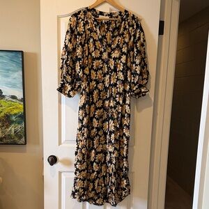 The Great Herd Dress Frosted Winter Floral Size 1